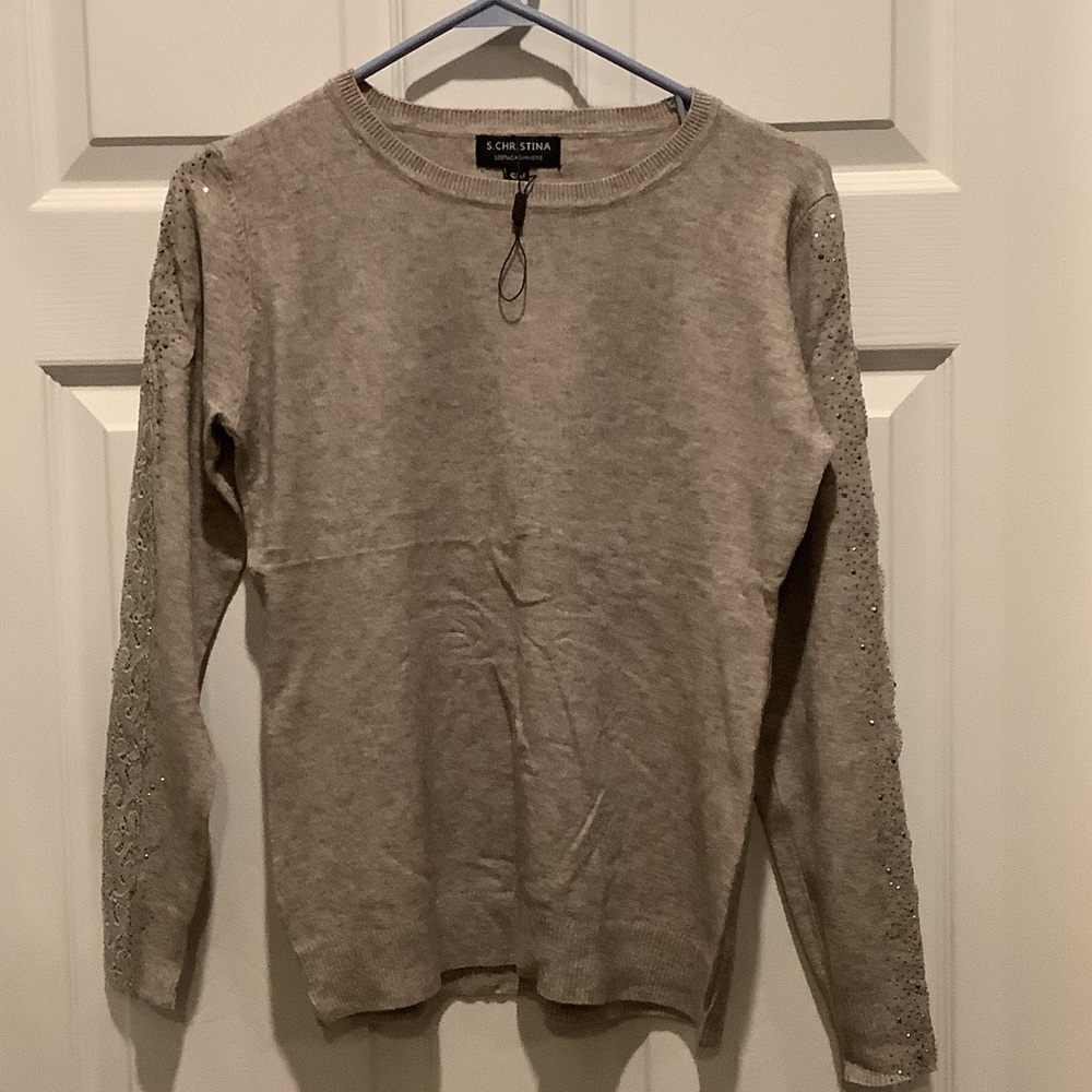 Christina Women's Tan‎ Cashmere Sweater